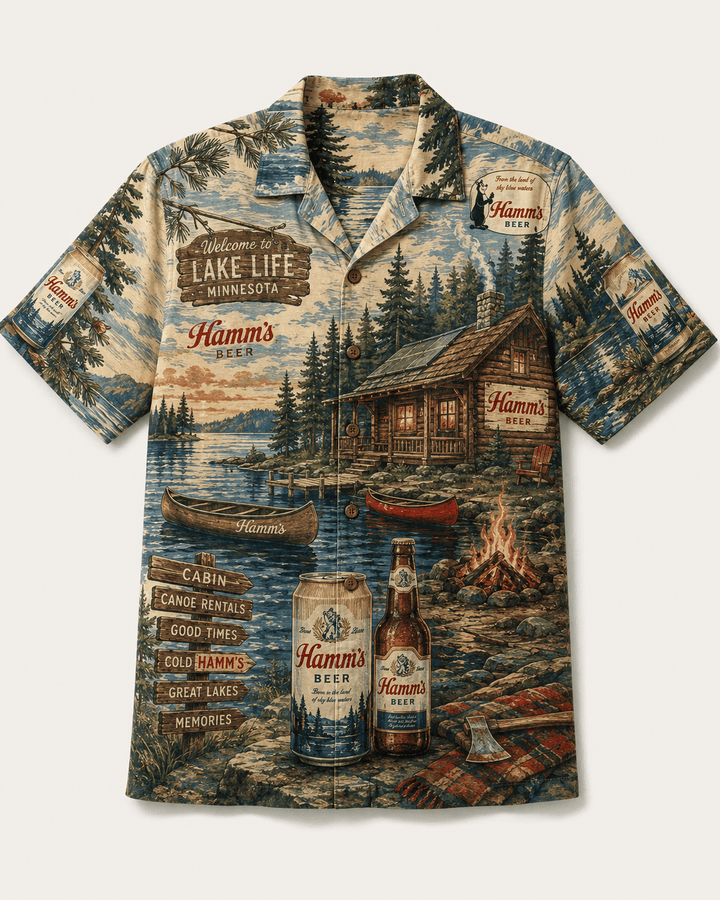 Hamm’s Beer Lake Life Hawaiian Shirt
