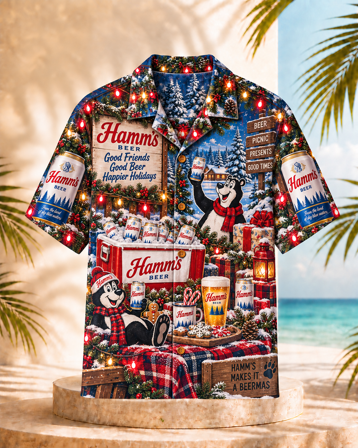 Hamm’s Beermas Picnic Hawaiian Shirt