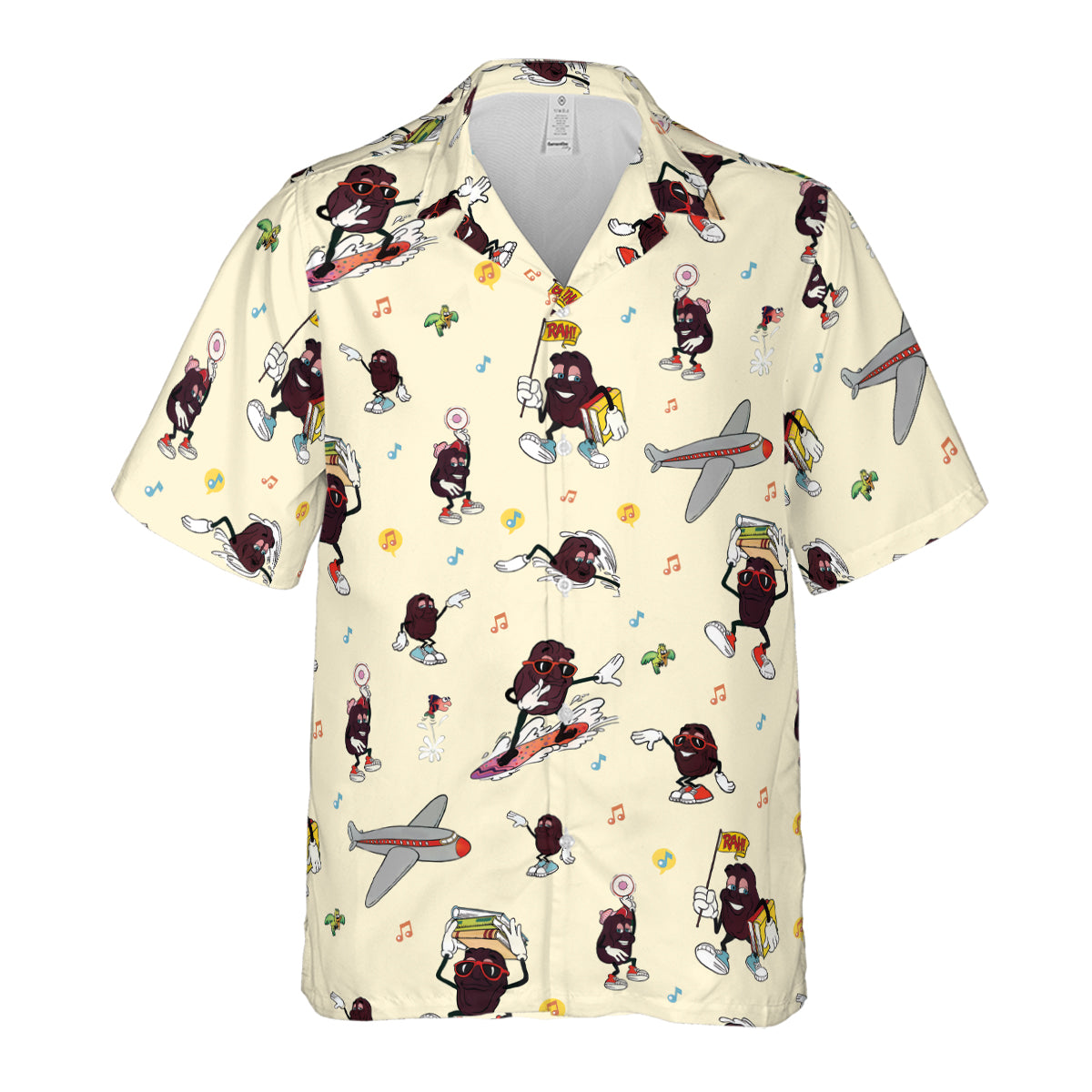Hardee's california Raisins Mascots Hawaiian Shirt