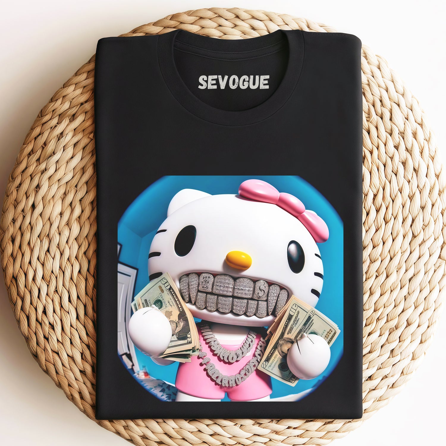 Hello Kitty In 'wealthy Style  Unisex Tee, Sweatshirt & Hoodi