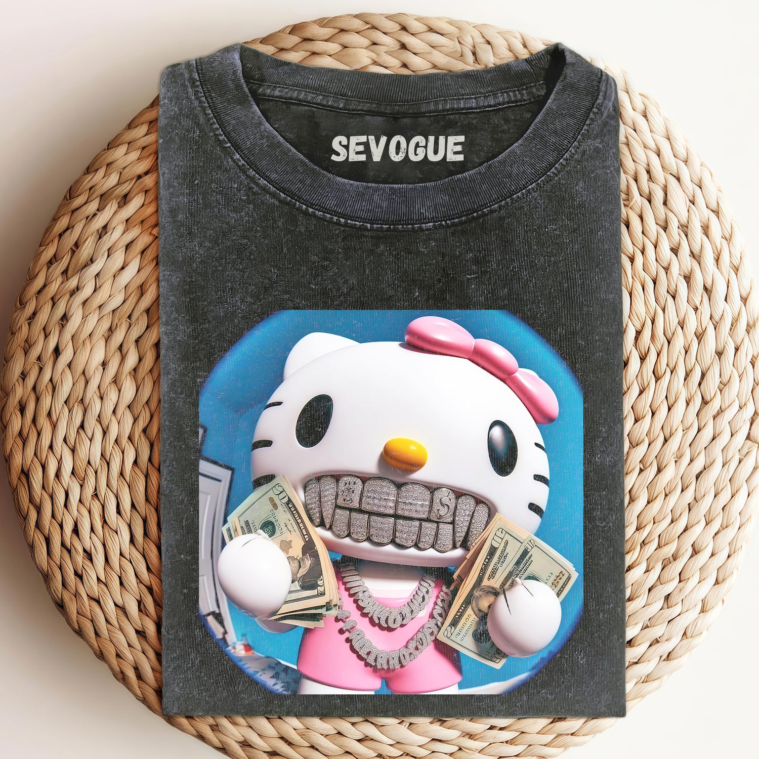 Hello Kitty In 'wealthy Style  Unisex Tee, Sweatshirt & Hoodi