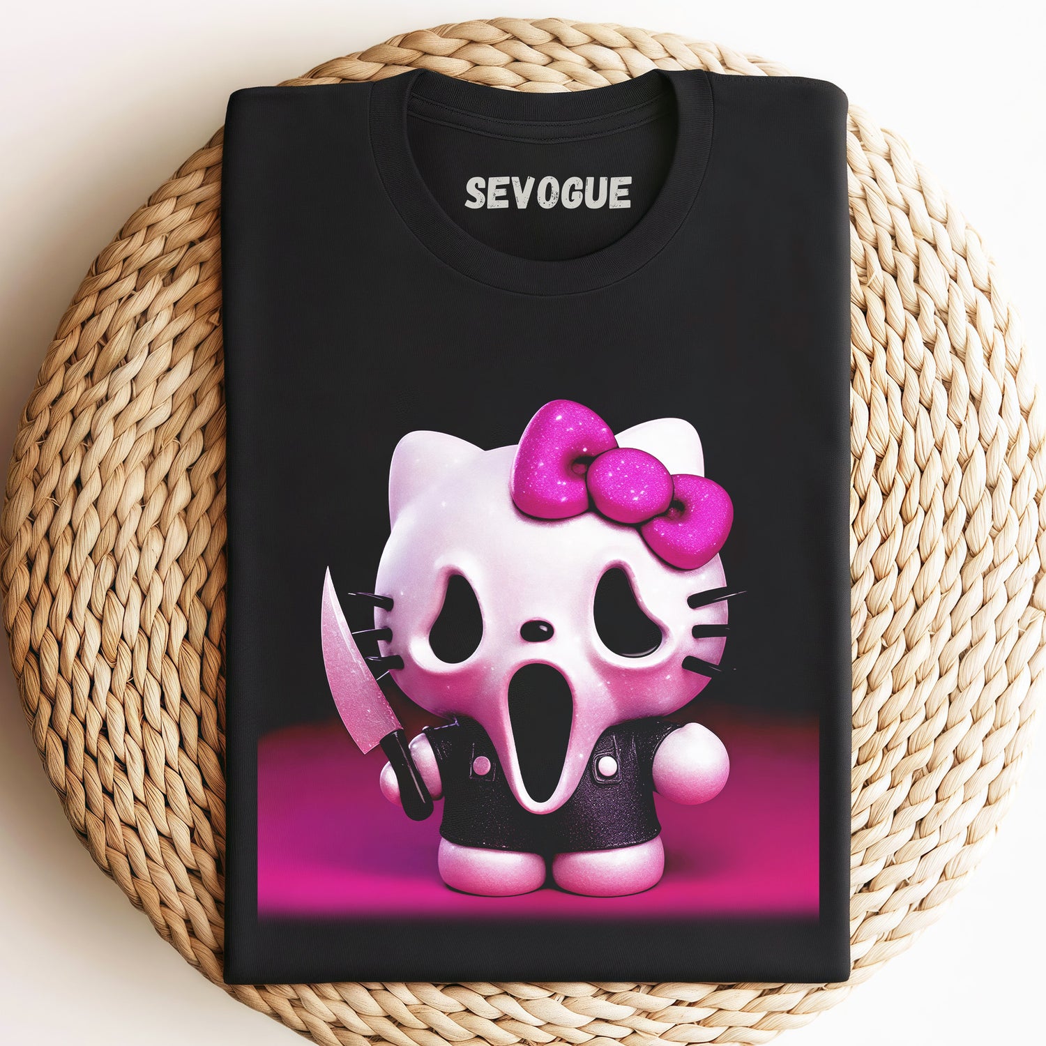 Hello Kitty Scary Mask Unisex Tee, Sweatshirt & Hoodi
