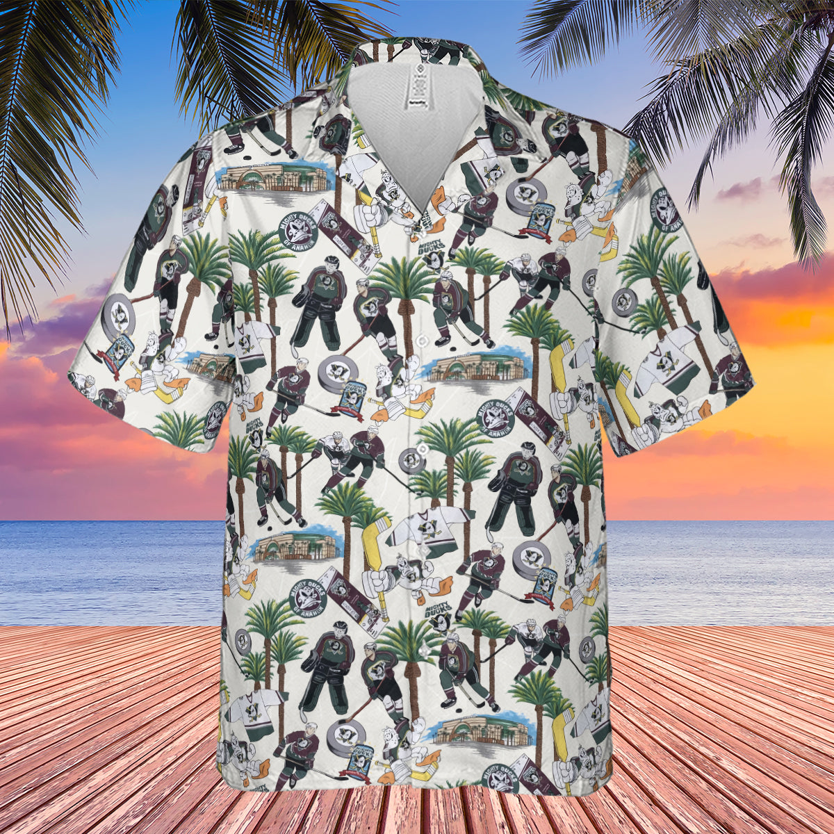 Hockey Mighty Ducks Players Hawaiian Shirt