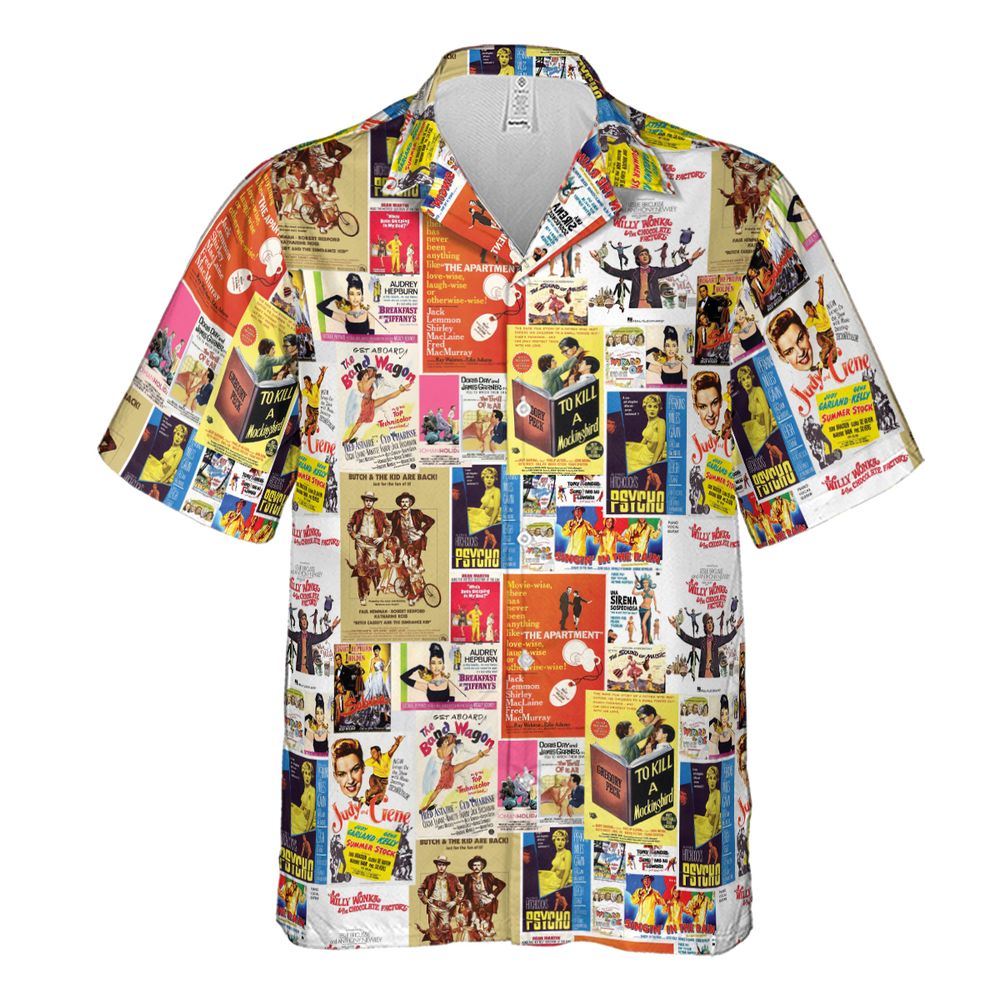 Hollywood Classics Collage Hawaiian Shirt