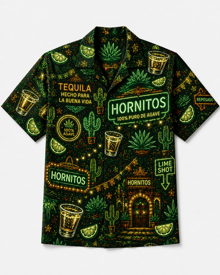 Hornitos Neon Tequila Nights Hawaiian Shirt