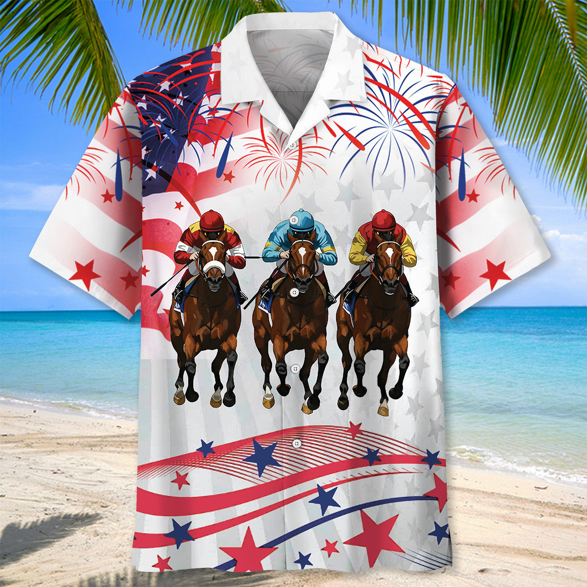 Horse Racing Festive Hawaiian Shirt