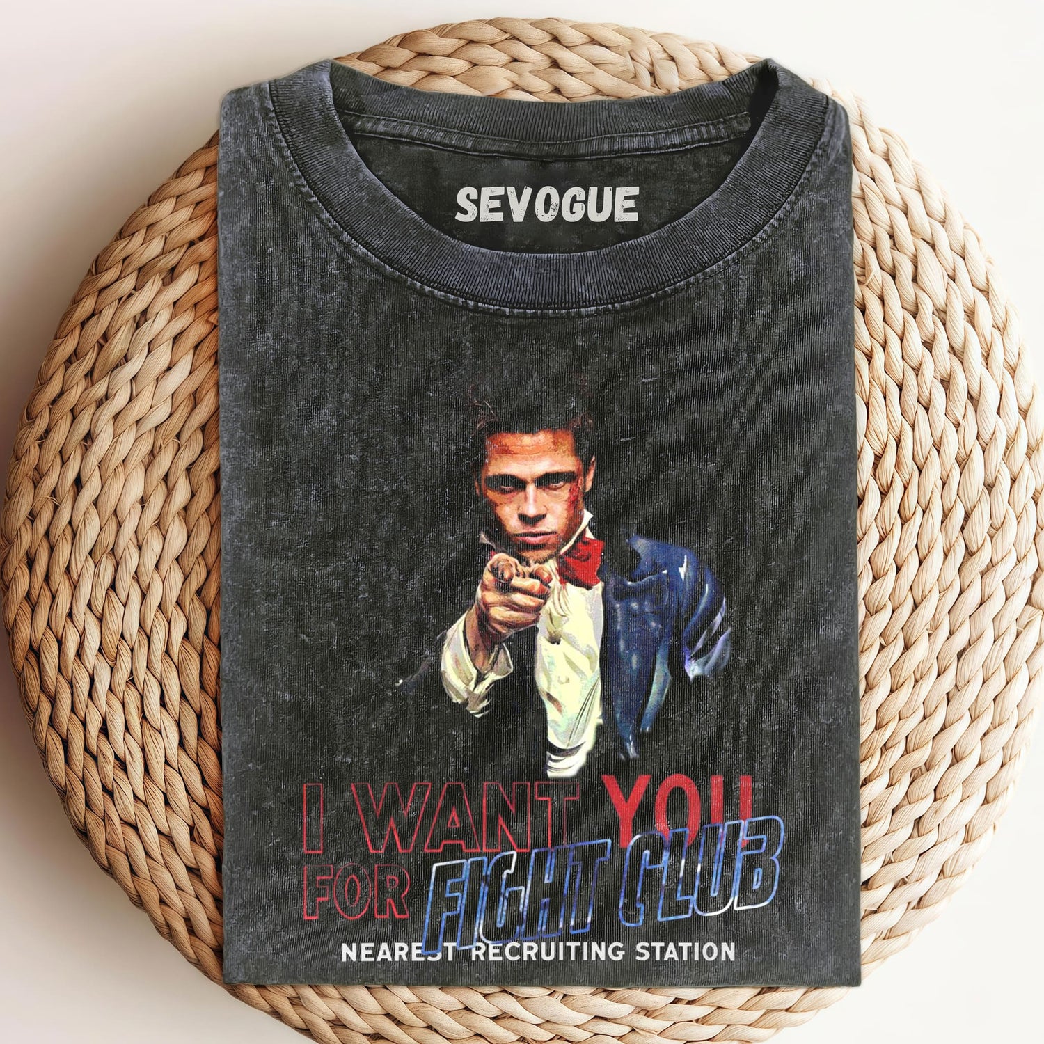 I Want YOU for Fight Club Brad Pitt Uncle Sam  Unisex Tee, Sweatshirt & Hoodie