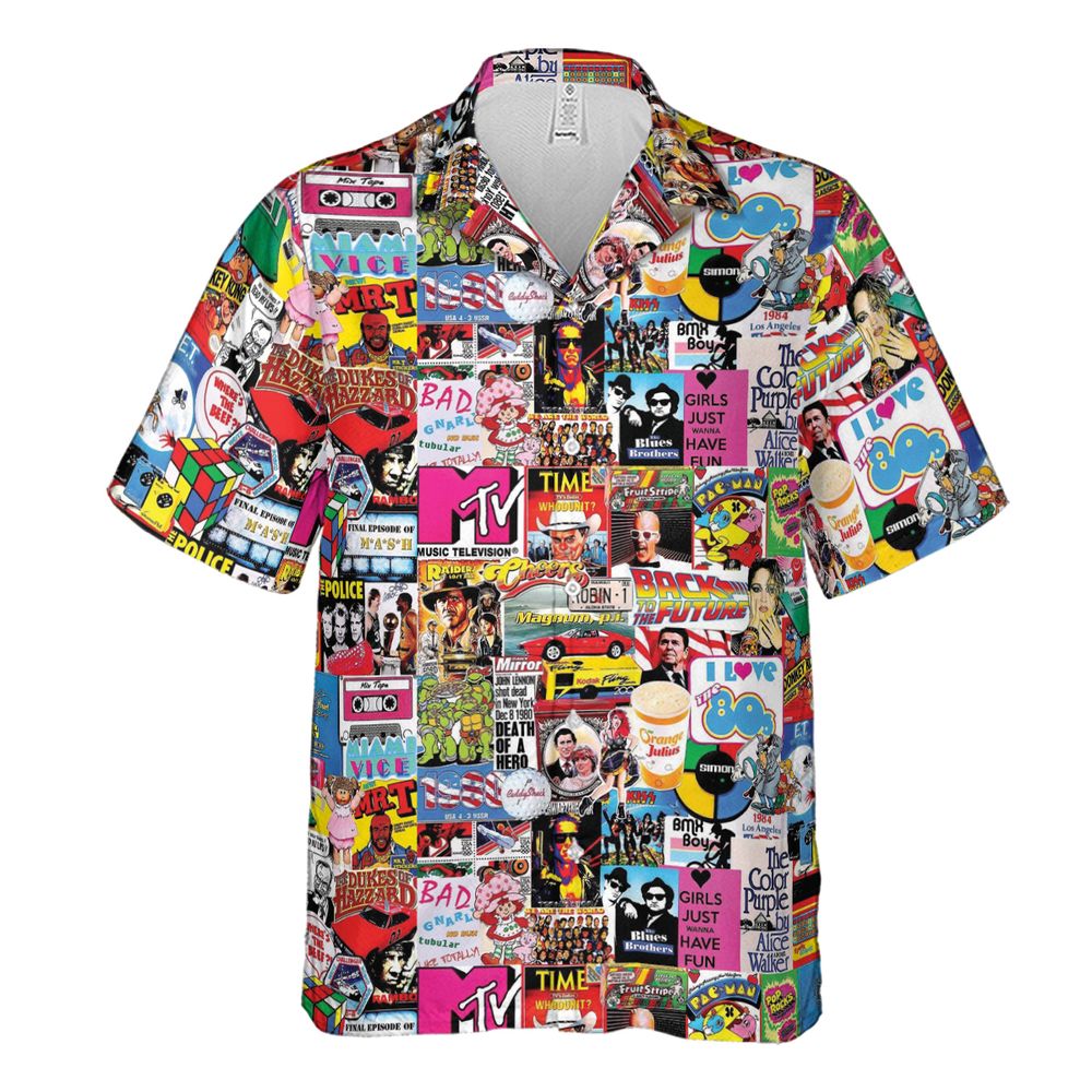 I Love The 1980s Hawaiian Shirt