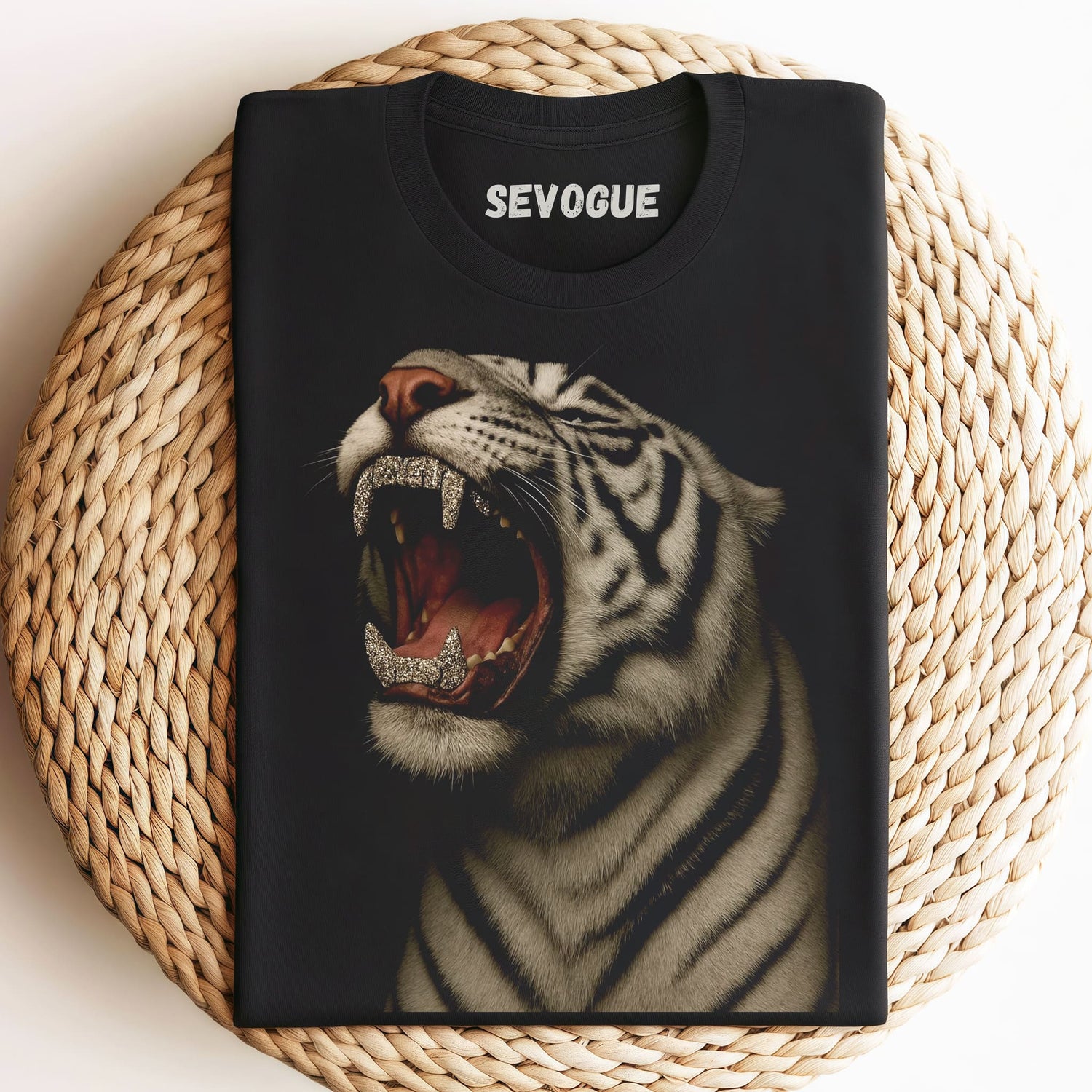Iced White Tiger Unisex Tee, Tank Top, Layered LS, Sweatshirt & Hoodie