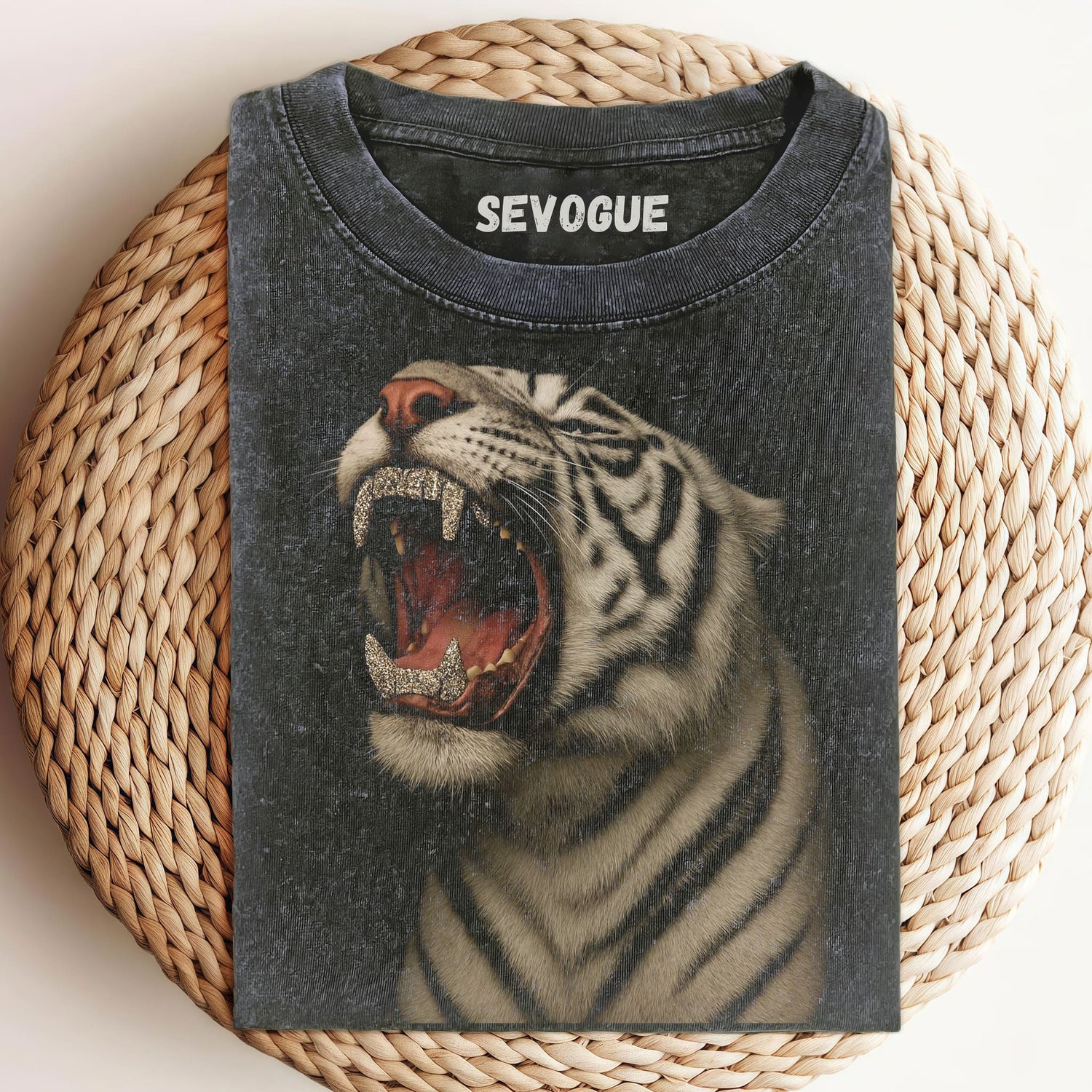 Iced White Tiger Unisex Tee, Tank Top, Layered LS, Sweatshirt & Hoodie