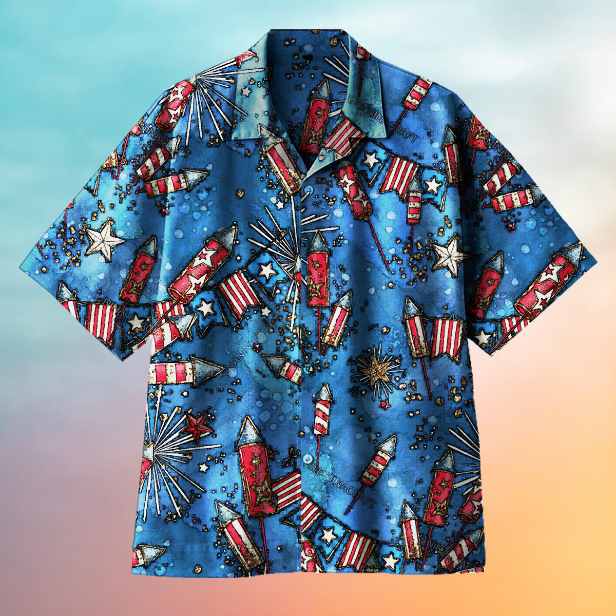 Independence Day Fireworks Universal Hawaiian Shirt