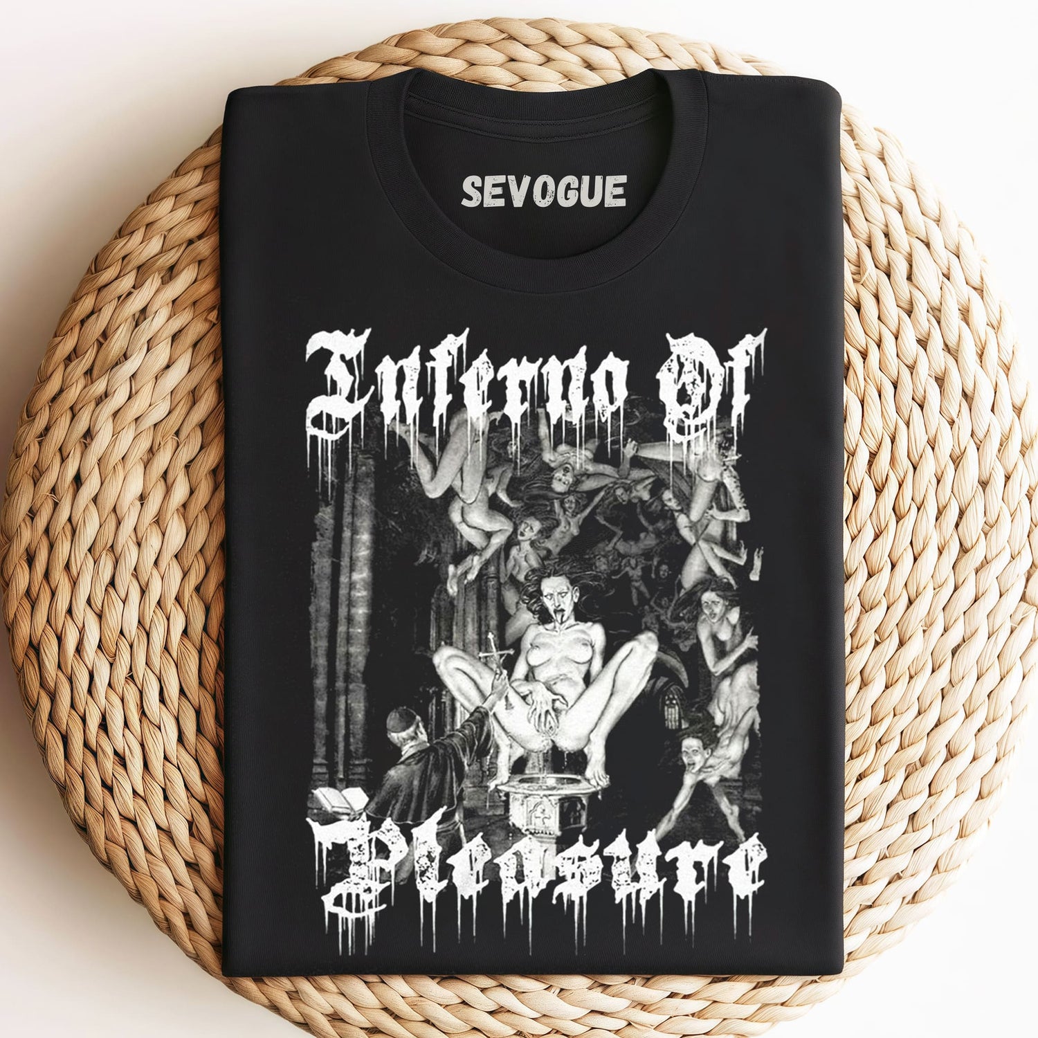Inferno Of Pleasure Satanic Girl Demon Unisex Tee, Tank Top, Layered LS, Sweatshirt & Hoodie