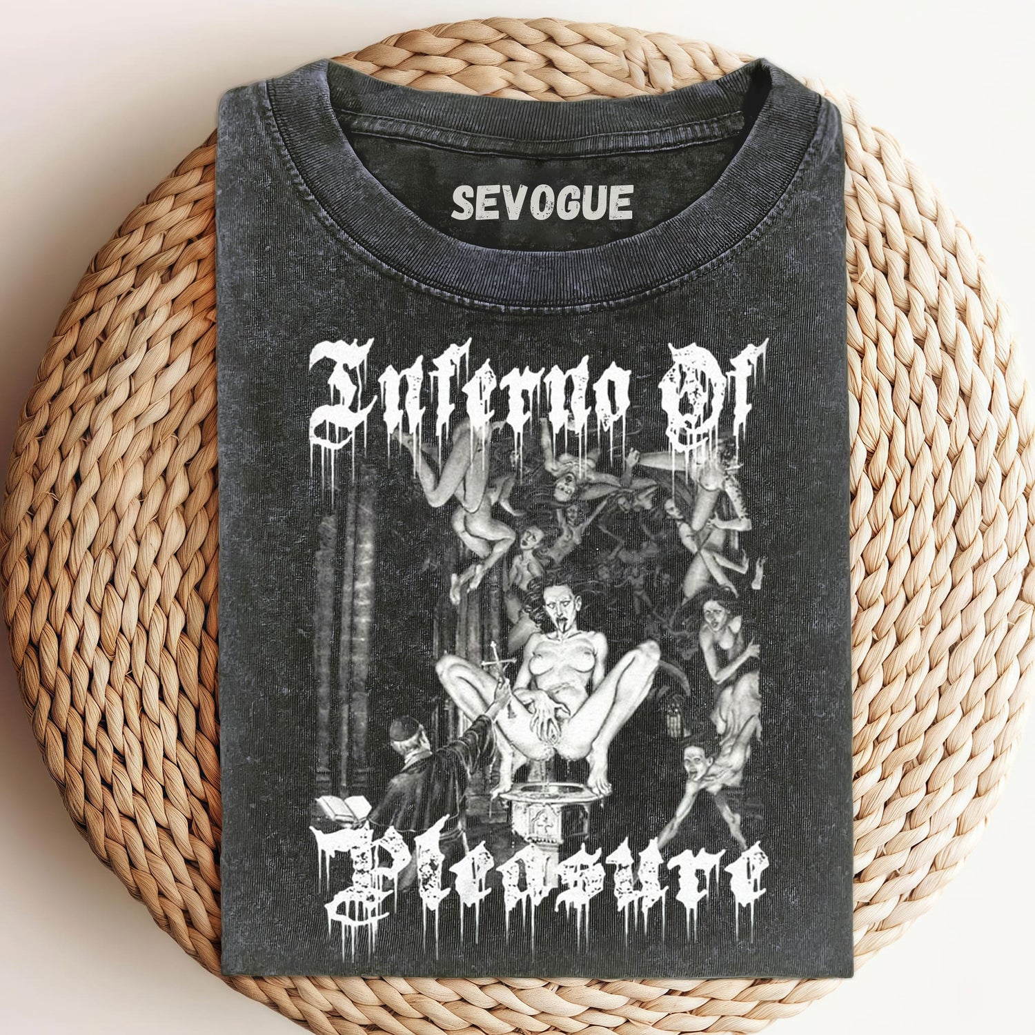 Inferno Of Pleasure Satanic Girl Demon Unisex Tee, Tank Top, Layered LS, Sweatshirt & Hoodie