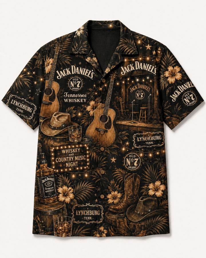 Jack Daniel’s Country Music Night Hawaiian Shirt