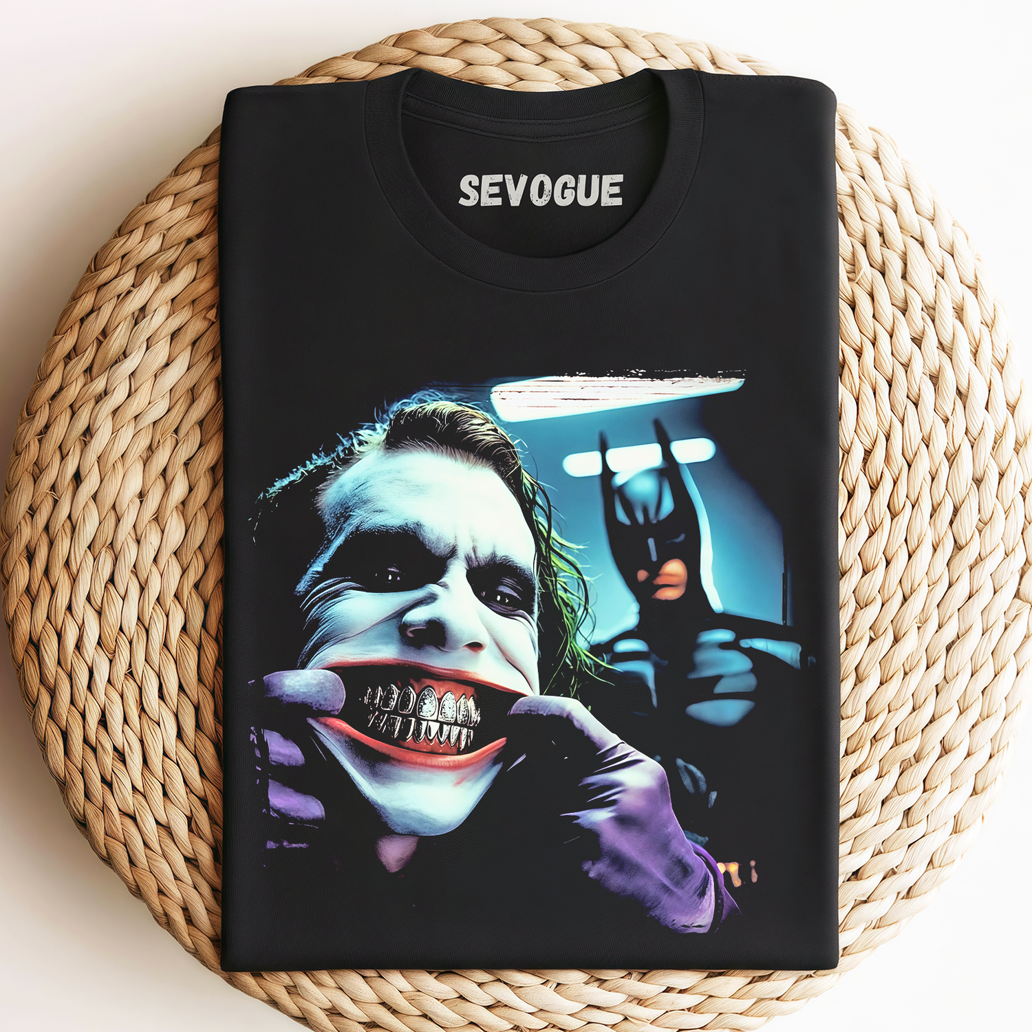 Joker Smile With Batman Unisex Tee, Sweatshirt & Hoodie