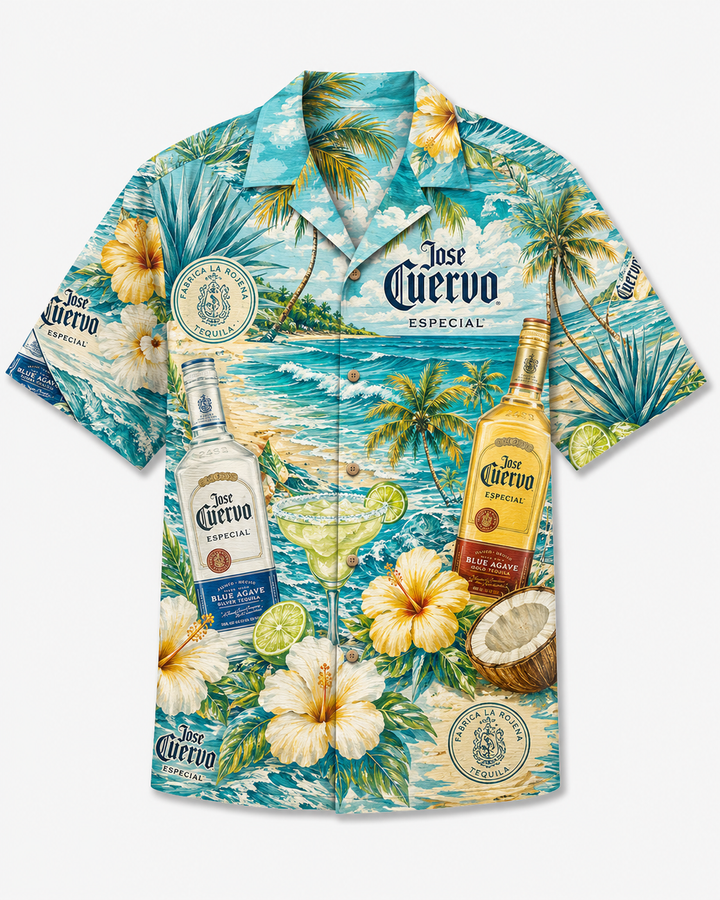 Jose Cuervo Tropical Beach Hawaiian Shirt
