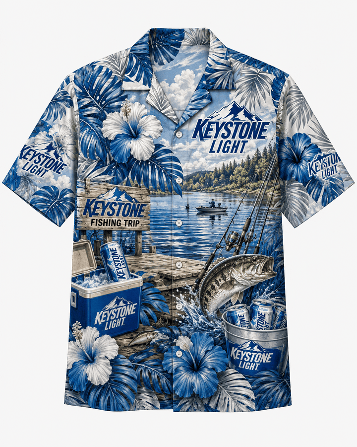 Keystone Light Fishing Trip Hawaiian Shirt