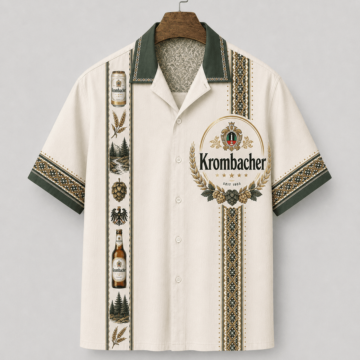Krombacher Bierhemd für Herren Hawaiian Shirt