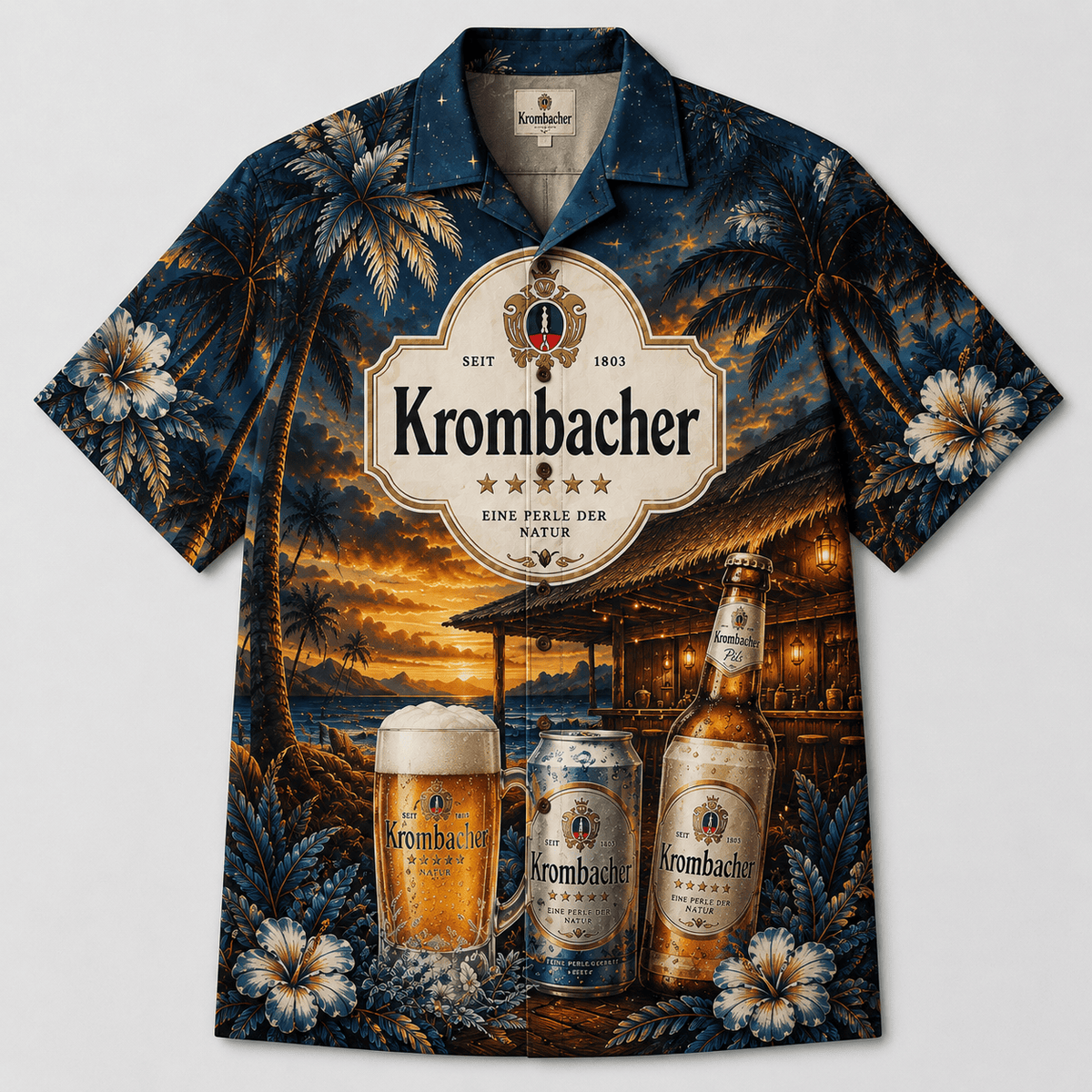 Krombacher Sunset-Hawaiihemd Hawaiian Shirt
