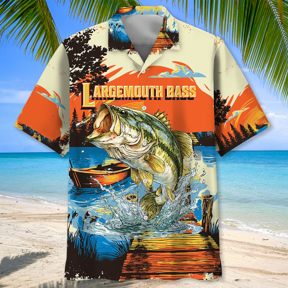 Largemouth Bass Jumping Hawaiian Shirt