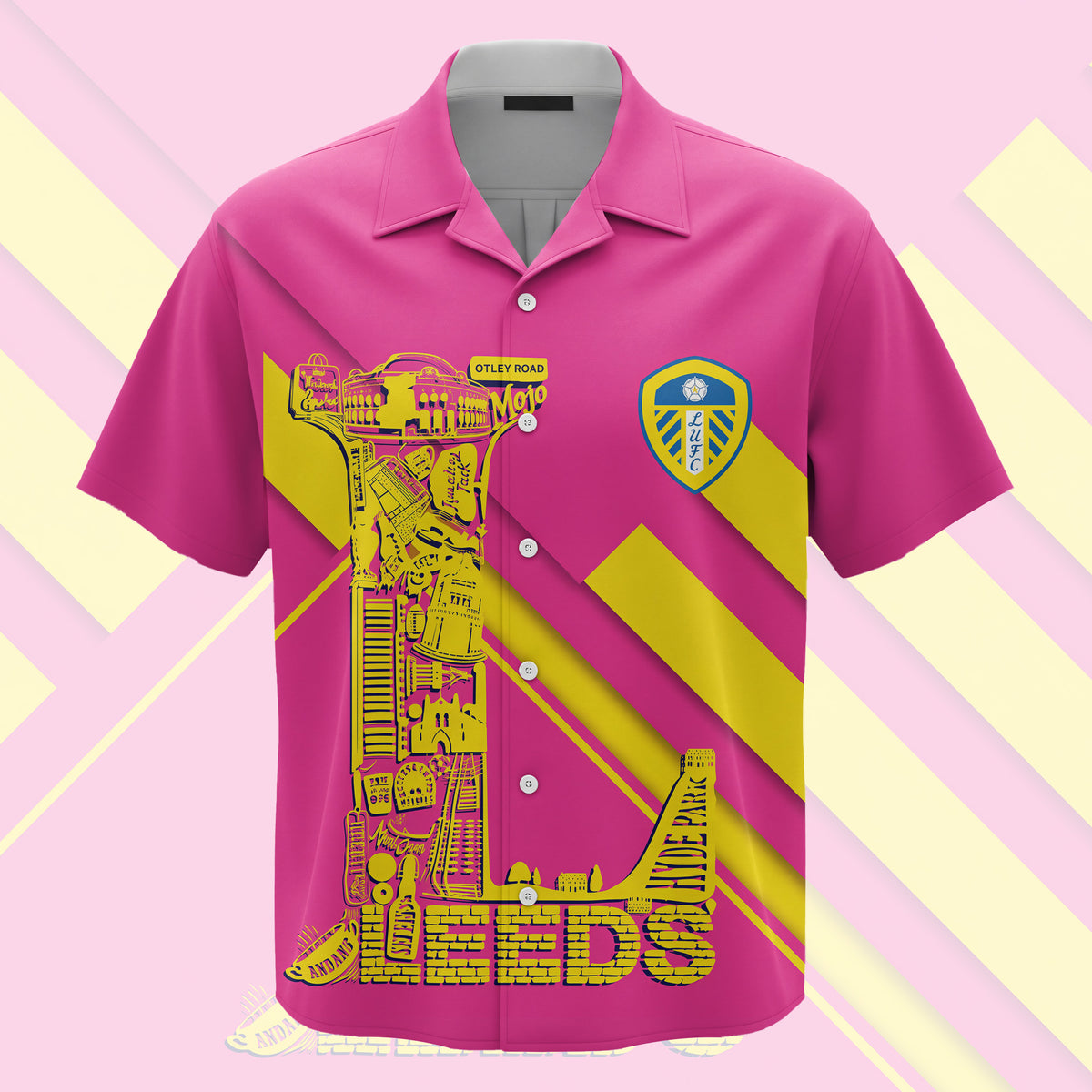 Leeds United Association; Football Club  Hawaiian Shirt