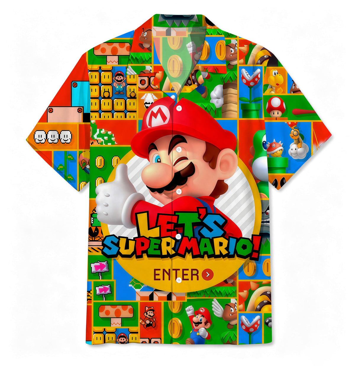 Let's Super Mario  Hawaiian Shirt