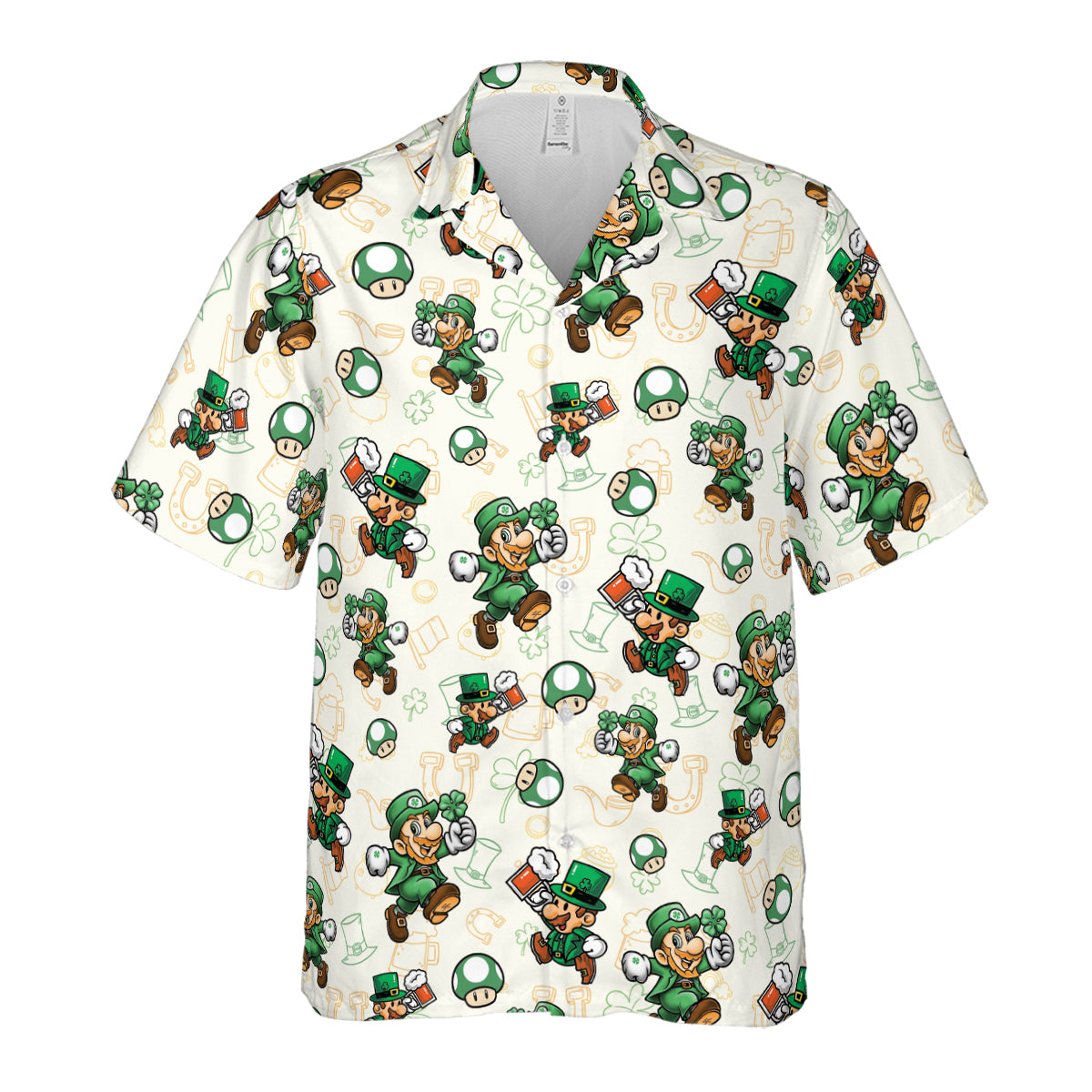 Lucky Plumber Super Mario Hawaiian Shirt