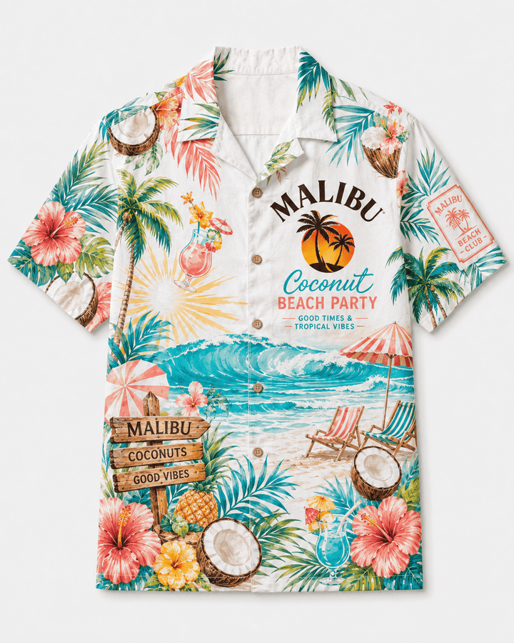 Malibu Coconut Beach Party Hawaiian Shirt