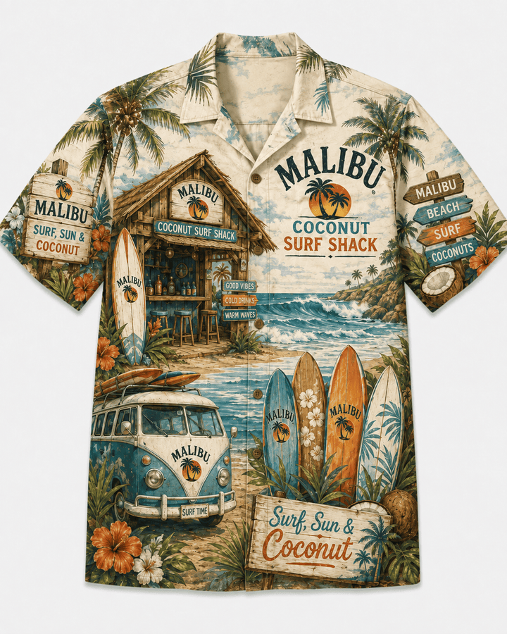 Malibu Coconut Surf Shack Hawaiian Shirt