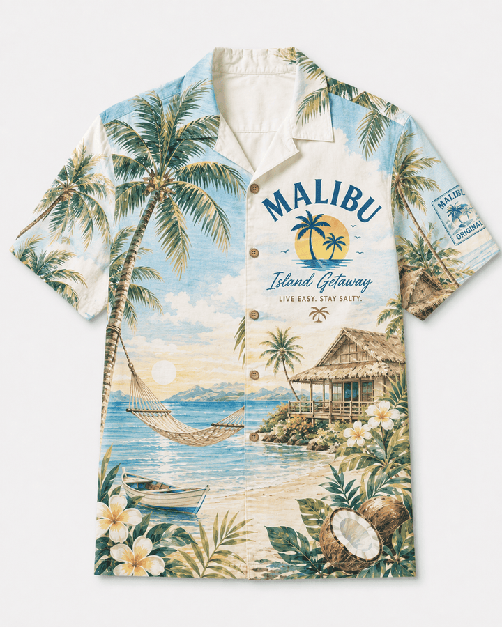 Malibu Island Getaway Hawaiian Shirt
