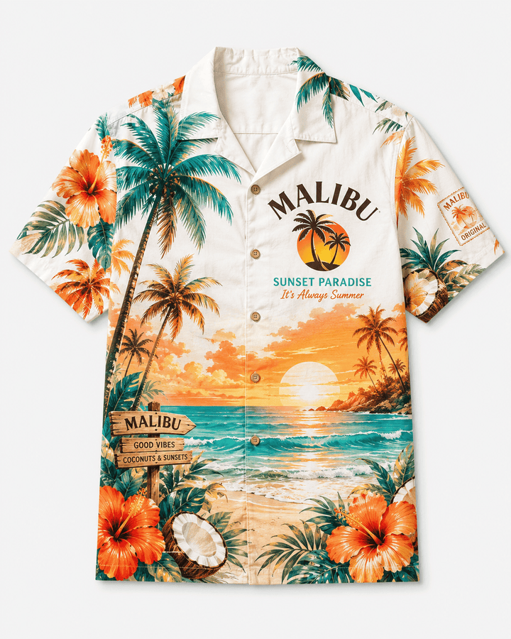 Malibu Sunset Paradise Hawaiian Shirt