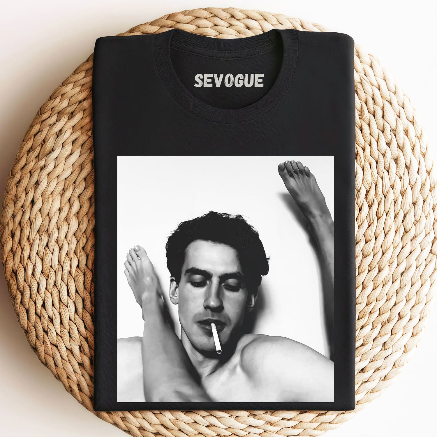 Man Smoking Retro Unisex Tee, Sweatshirt & Hoodie