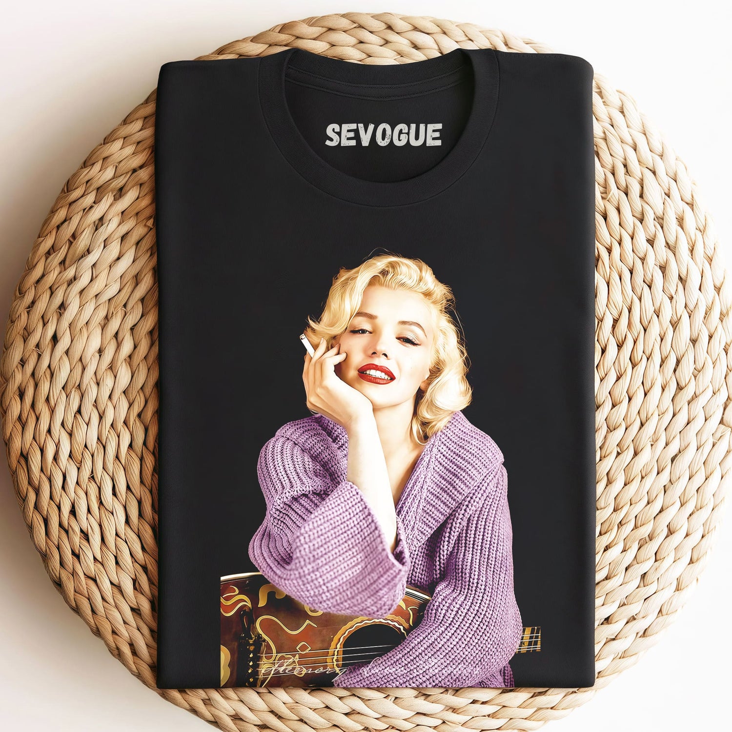 Marilyn Monroe ，Cigarettes And Guitar Unisex Tee, Sweatshirt & Hoodie