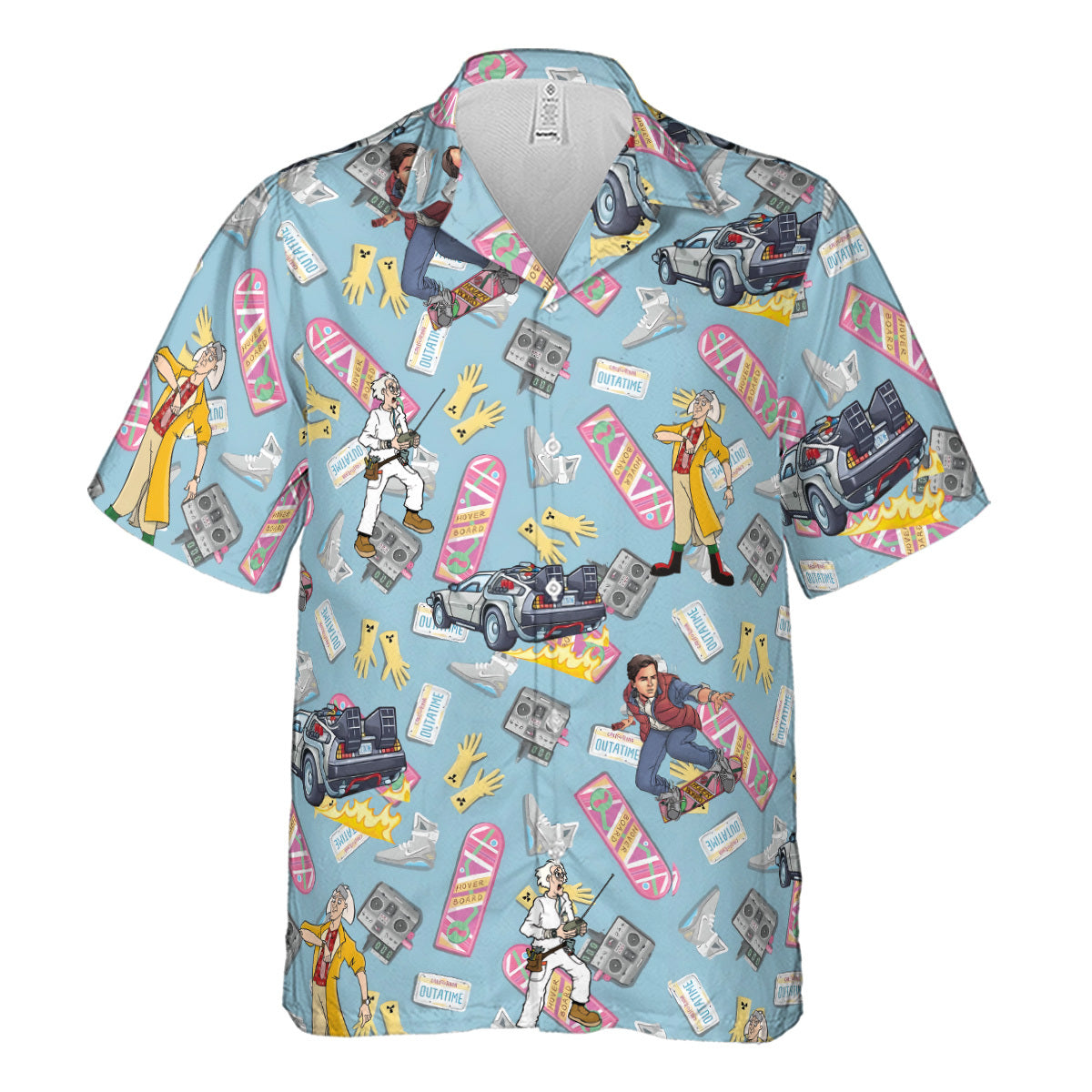 Marty McFly Dr. Emmett Brown Back To The Future Hawaiian Shirt
