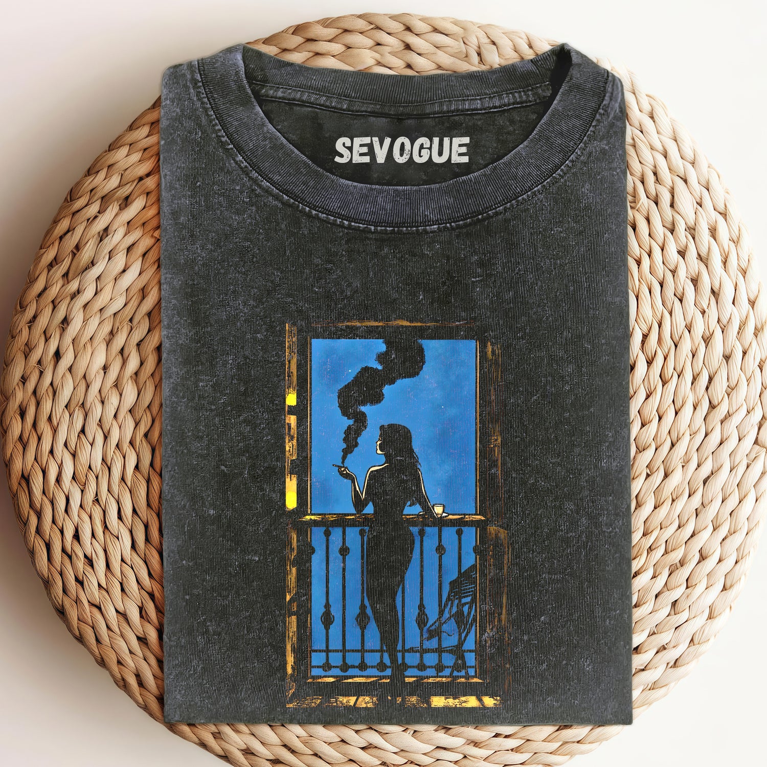 Melancholic Woman On The Door Unisex Tee, Sweatshirt & Hoodi