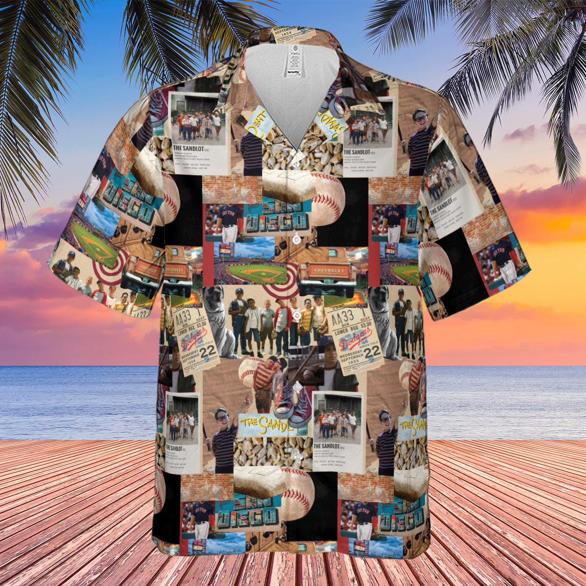 Memorable Baseball Movie Scenes Collage The Sandlot Hawaiian Shirt