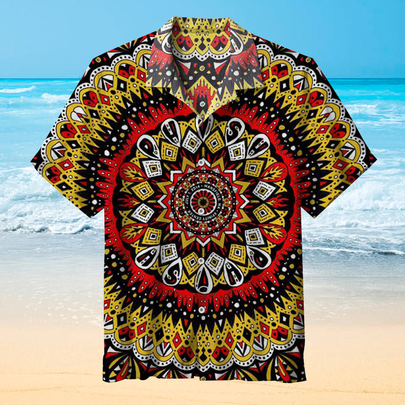 Metallic Gold Ink Universal Hawaiian Shirt