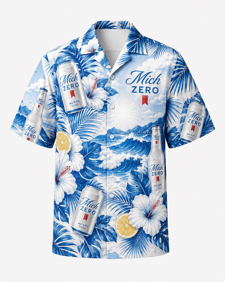 Mich Zero Tropical Waves Hawaiian Shirt