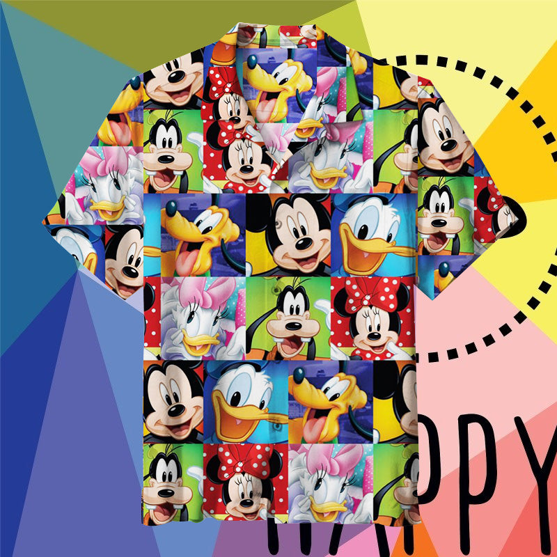 Mickey Mouse Collage Art | Unisex Hawaiian Shirt