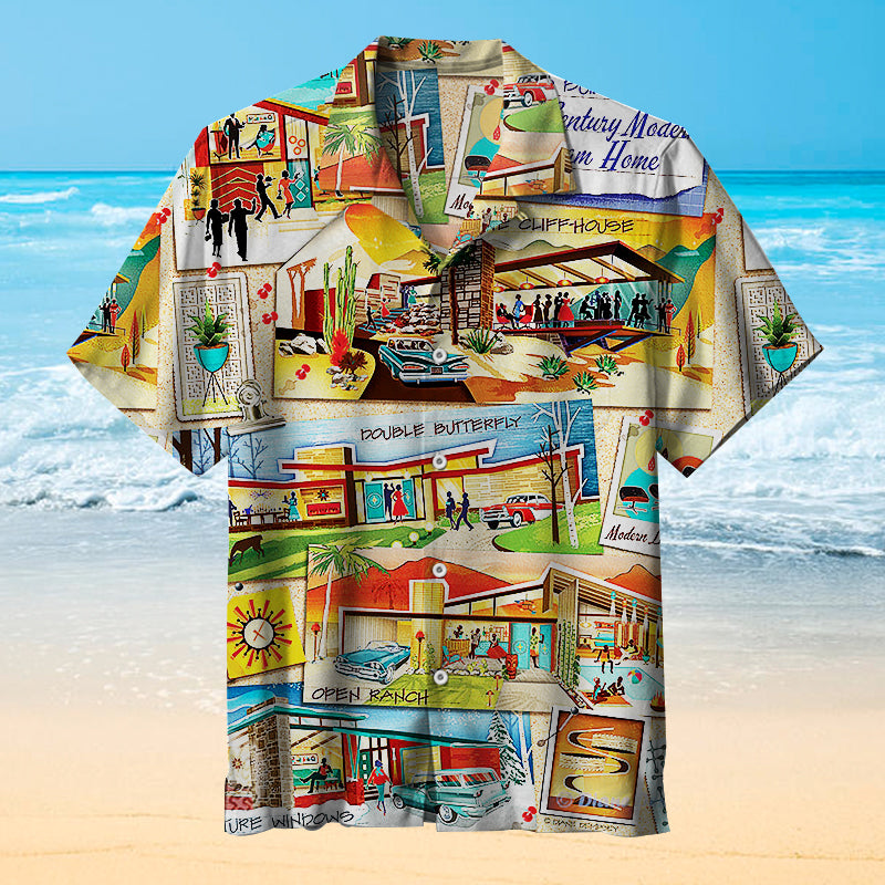 Mid-Century Modern Dream Home |Unisex Hawaiian Shirt