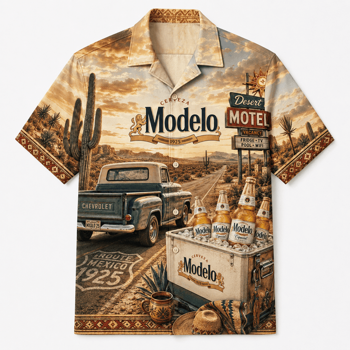 Modelo Desert Road Trip Hawaiian Shirt