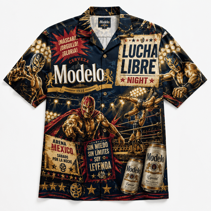 Modelo Lucha Libre Hawaiian Shirt