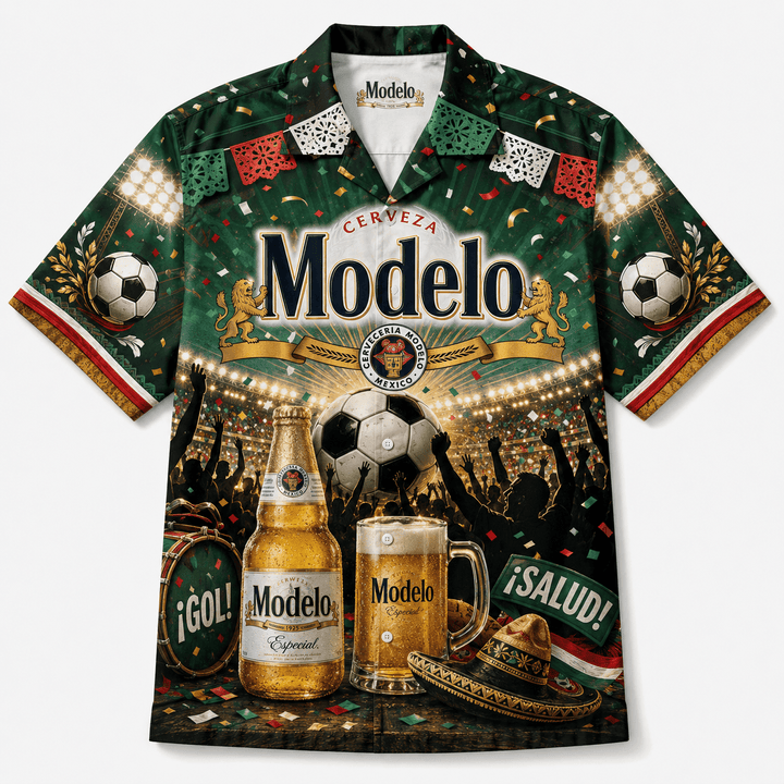 Modelo Soccer Fiesta Hawaiian Shirt
