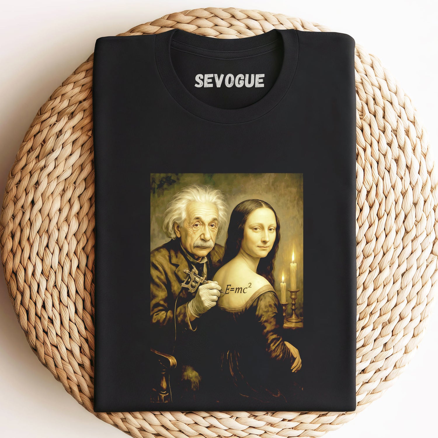 Mona Lisa & Einstein Unisex Tee, Sweatshirt & Hoodie
