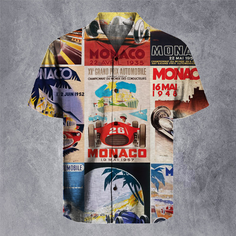 Monaco Circuit  Unisex Hawaiian Shirt
