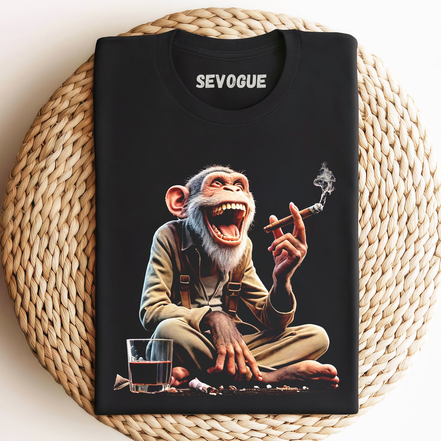 Monkey Smoking And Laughing Unisex Tee, Sweatshirt & Hoodie