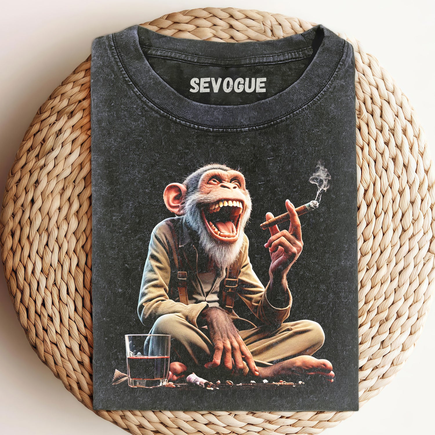 Monkey Smoking And Laughing Unisex Tee, Sweatshirt & Hoodie