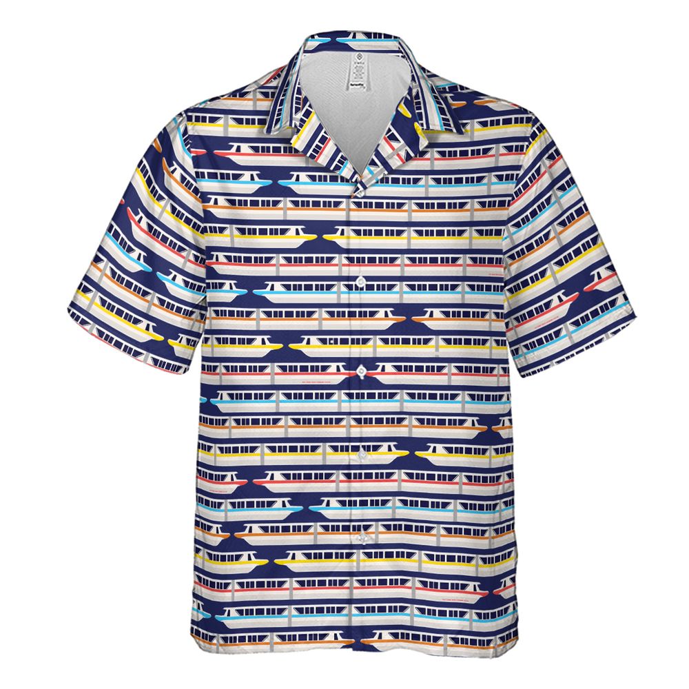 Multicolor Monorails Hawaiian Shirt