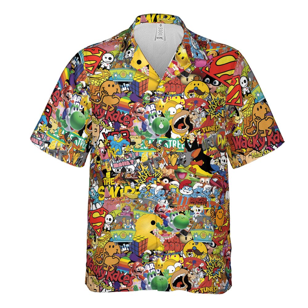Nostalgia Trip 90s Cartoons Hawaiian Shirt