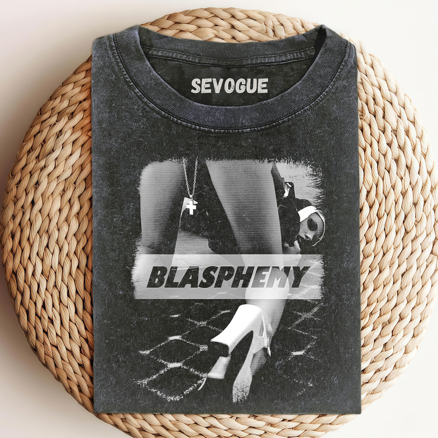 Nun Hot Cross Church Satan Satanism Religion Baphomet Unisex Tee, Sweatshirt & Hoodie